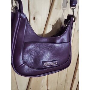 The Pioneer Woman Purple Glazed PU Faux Nubuck Hobo Shoulder Bag Crossbody Compa